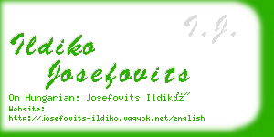 ildiko josefovits business card